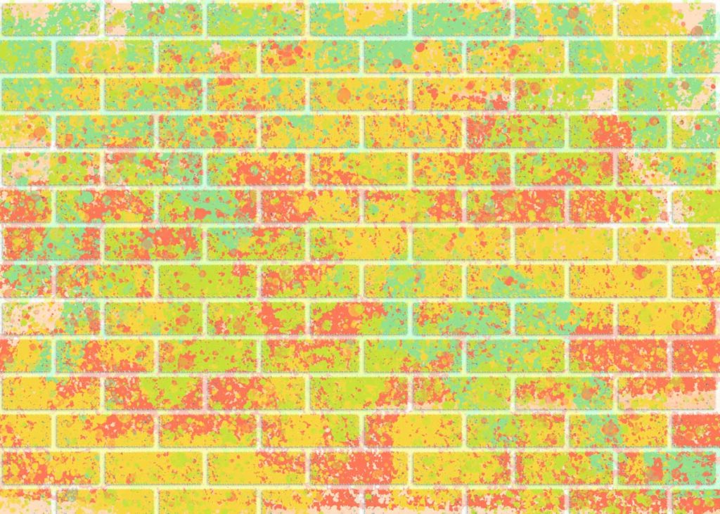 Splashwall, Multicolor Brick Effect Wallpaper