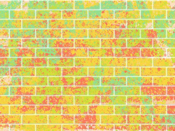 Splashwall, Multicolor Brick Effect Wallpaper
