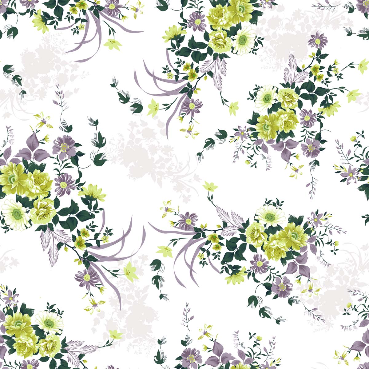 Marilea, Light Floral Symphony Wallpaper