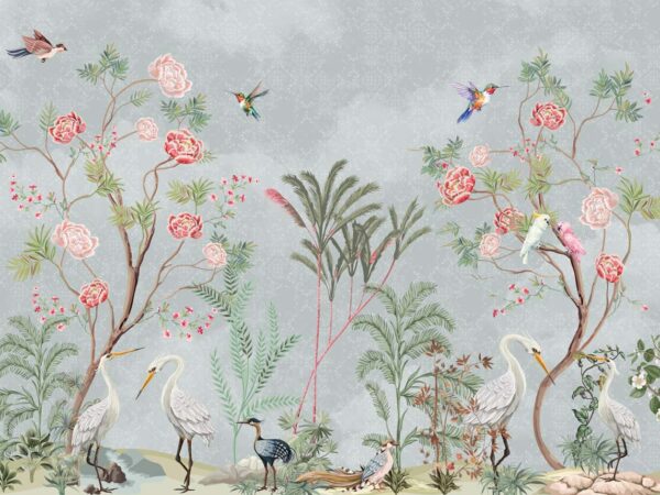 Rosendale, Garden Birds Chinoiserie Mural
