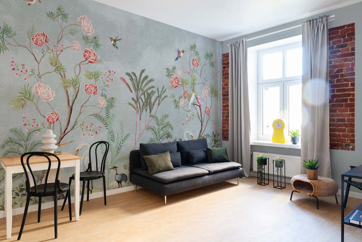 Rosendale, Garden Birds Chinoiserie Mural