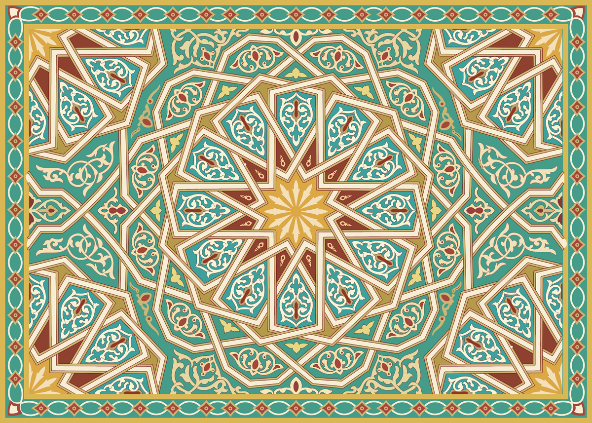 Astrion, Rhythmic Geometry Medallion Ceiling Mural