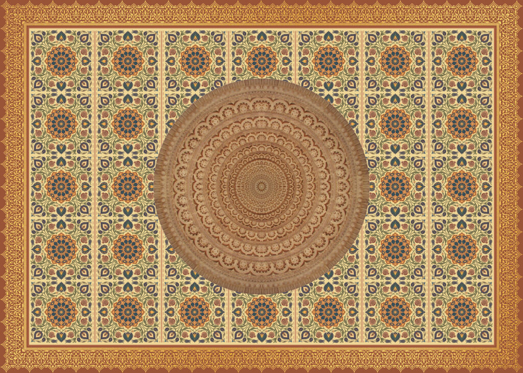 Heritance, Elaborate Traditional Symmetry Ceiling Design Mural