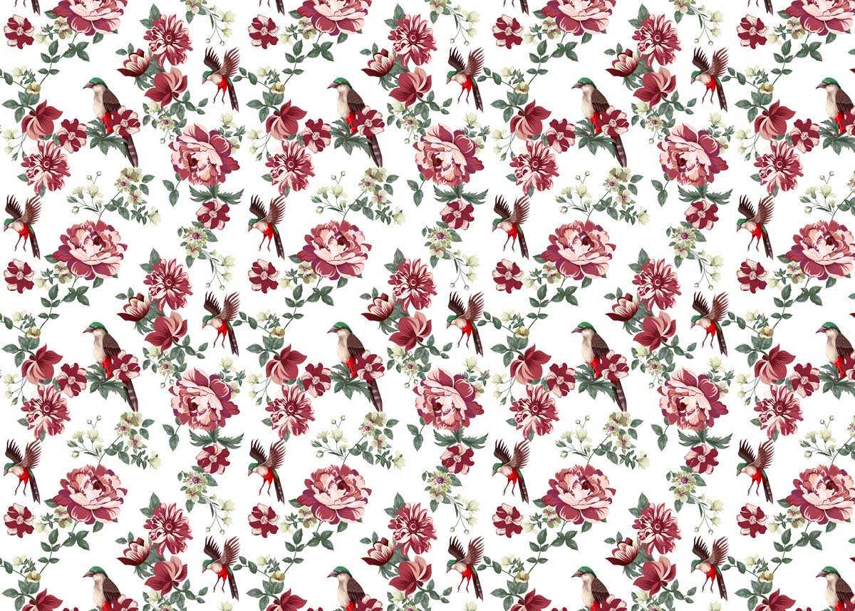 Shuilan, Soft Oriental Flora and Feathered Companions Wallpaper