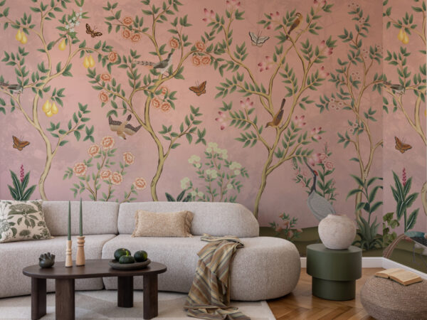 Xianbloom, Chinoiserie Landscape of Blossoms Mural