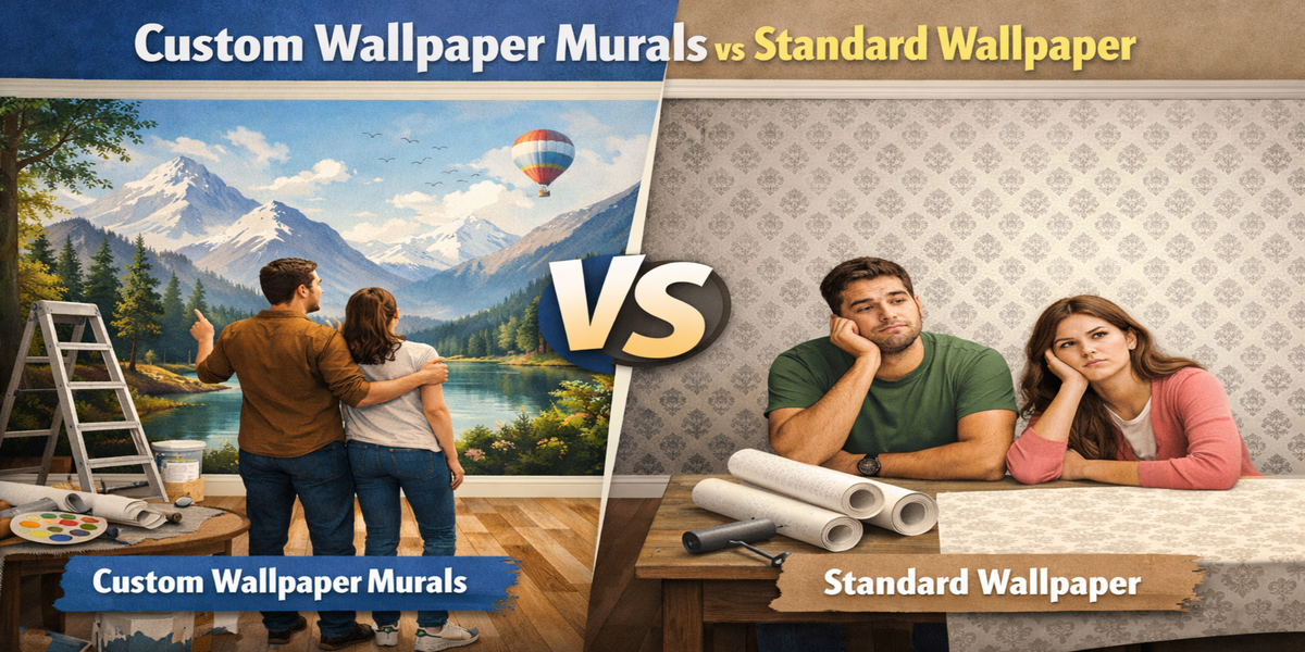 Custom murals vs standard wallpaper